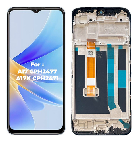 Tela Lcd Com Moldura Para Oppo A17 Cph2477 A17k Cph2471