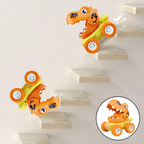 Lindo Coche De Dinosaurios Modelo De Aprendizaje Tire Hacia