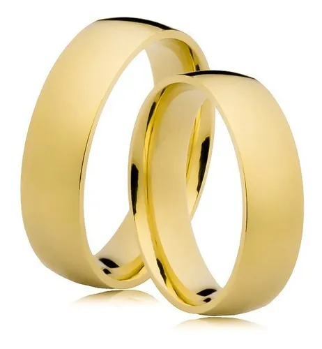 Alianças Casamento Abaulada 5mm 14g Com Brilhante Ouro 18k