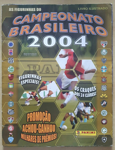 Álbum Campeonato Brasileiro 2004 Com 136 Figurinhas Coladas (Usado)