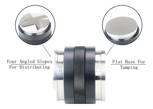 A Tamper Y Distribuidor De Café Expreso De Acero Inoxidable