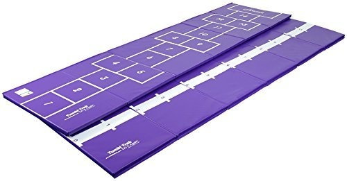 Gimnasta Hopscotch Mat De Tumbl Trak Muchacha, Púrpura, 3 X 