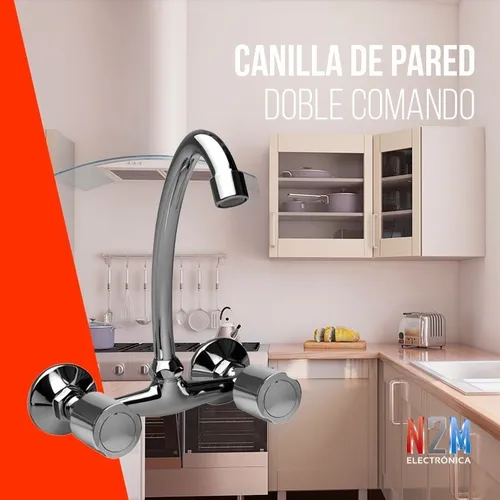 Canilla mezcladora de pared sale