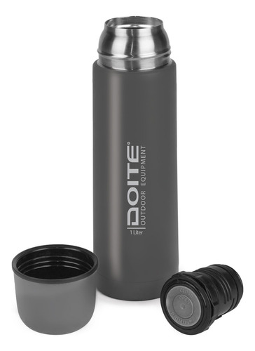 Termo Doite 1 Lts. Bala Acero Inox. Doble Capa + Funda