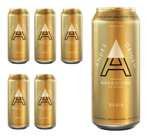 Cerveza Andes Origen Rubia Lata 473ml ((pack X 6 Unidades)))