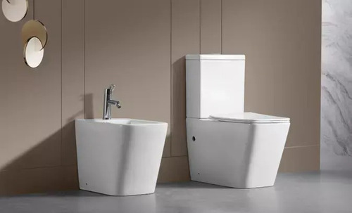 Juego Water Inodoro Con Mochila Y Bidet Lucania Dmc Con Tapa