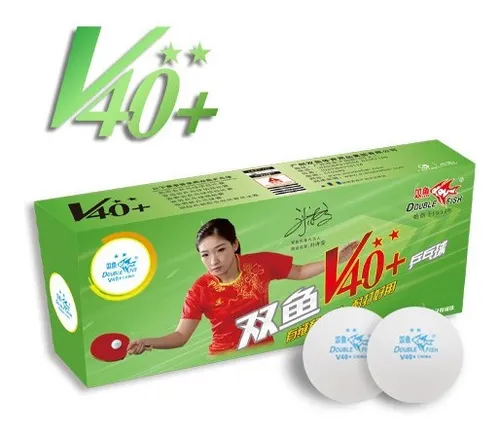 Pelotas Ping Pong 2 Estrellas 40+ Double Fish Tenis Mesa X10