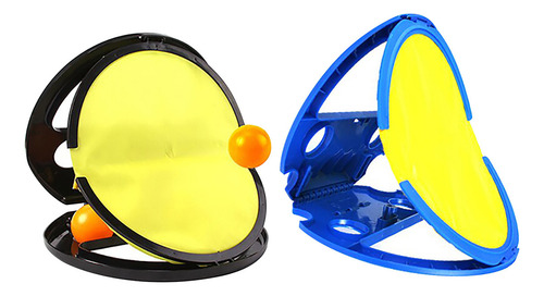 Brinquedo Raquete Com A Mão Lançando Pegando Ejetando Cor Azul