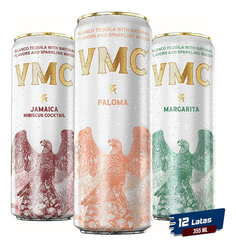 VMC bebida preparada con tequila 355ml pack 12 unidades