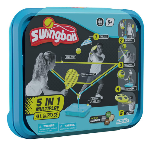 Juego De Swingball 5 En 1 Para Exteriores: Incluye FĂștbol, Y