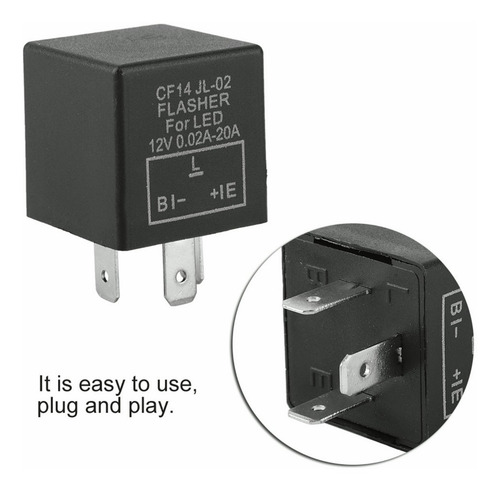 Indicador Señal Giro 12v 3 Pines Led Relé Intermitente Cf14