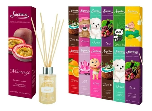 Imagen 5 de 8 de Saphirus Difusor Aromático Con Varillas - Pack 12 Fragancias