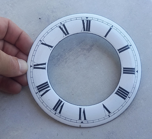 Antiguo Aro Enlozado De Cuadrante De Reloj De Pared 13,5cm
