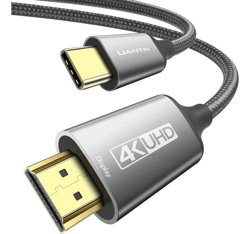 Uantin Cable Usb C A Hdmi De 6 Pies | Cable 4k Usb 3.1 Tipo 