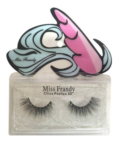 Miss Frandy - Kit Cílios 3d + Pincel Chanfrado Blush