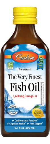 Aceite De Pescado Más Fino 1600 Mg Carlson 200 Ml