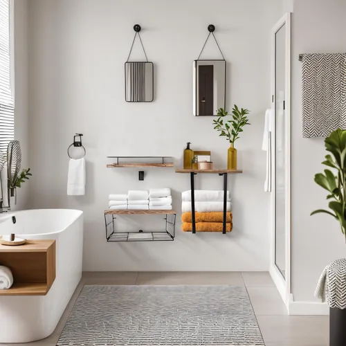 Estante Flotante De Baño Sobre Inodoro Almacenamiento Rústic