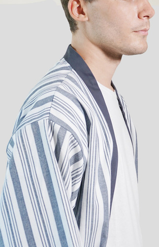 Imagen 2 de 4 de Kimono Rayado Verano Mare Bergamasco