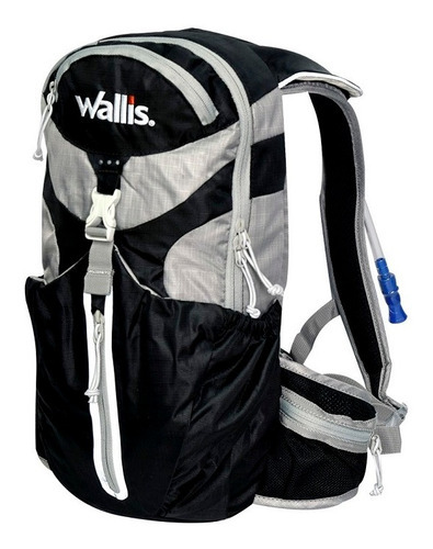 Mochila De Hidratación Nitra Semi Impermeable Camping Wallis Color Negro