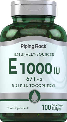 Piping Rock Vitamina E 1000 Iu Ante 671mg Ø 100 Nqspw