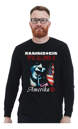 Polera Ml Rammstein Were All Living In America Rock Impresió