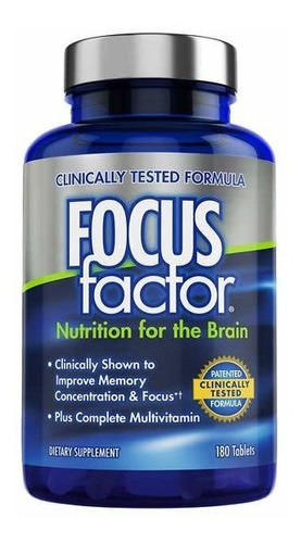 Suplemento para memoria Focus Factor, 180 cápsulas, sabor sin sabor, EE. UU.