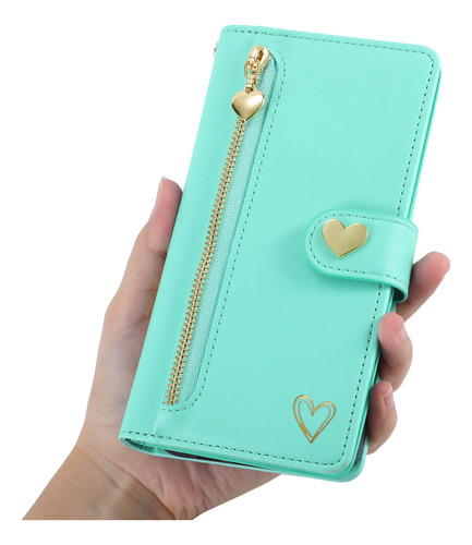 *. Cartões Com Zíper Solt Wallet, Bolsa De Couro, Capa Fofa