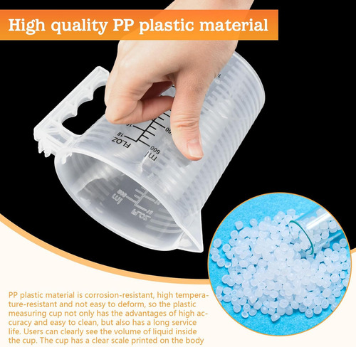 3 Tazas Medidoras Graduadas De 100 Ml, 250 Ml Y 500 Ml