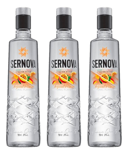 Vodka Sernova Tropical Passión 700ml X3 Unidades