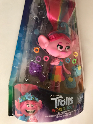 Glamour Poppy Trolls World Tour Figura 24cms Dreamworks Hasb (Usado)