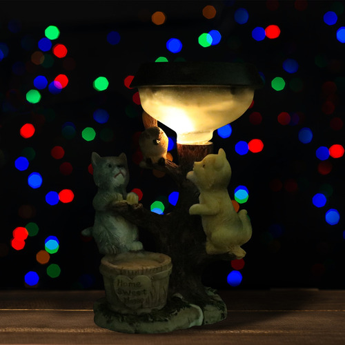Imagen 8 de 8 de 1 Pieza De Luz Solar Para Exteriores, Estatua De Gato, Luz S