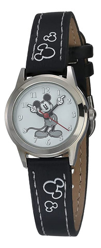 Reloj De Mickey Mouse Mk De Disney, Con Esfera Color Blanco.