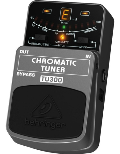 Pedal Afinador Guitar Baixo Behringer Tu300 Chromatic Tuner Cor Preto