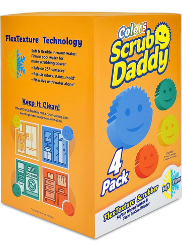 Scrub Daddy Sponge Set Color Variety Pack - Esponja De Plato