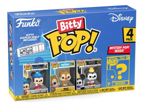 Funko Bitty Pop: Disney - Mickey Hechicero 4 Pack