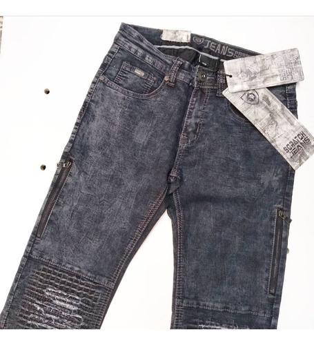 Pantalones Caballeros Strech Scratch Jeans Premiun Denim 30 