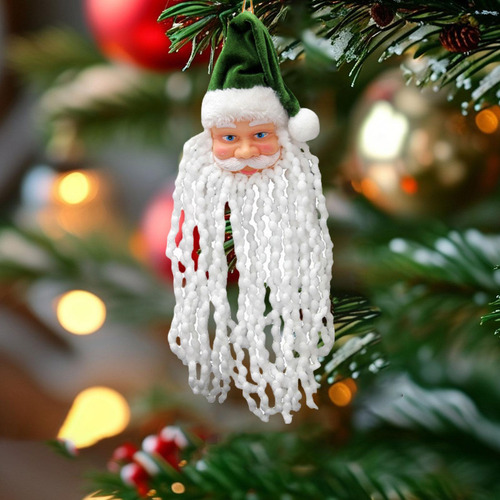 Adorno Colgante De Cabeza De Papá Noel Para Árbol De