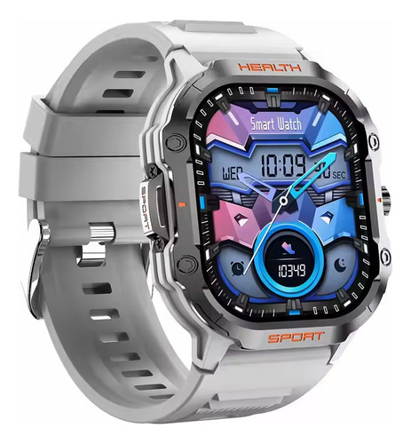 Smartwatch Táctico Deportivo Salud Llamadas Sport Bluetooth Silicona Silicona Gris Silicona