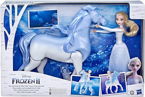 Muñeca Frozen 2 Elsa Y Nokk Aventuras Acuáticos Caballo Agua