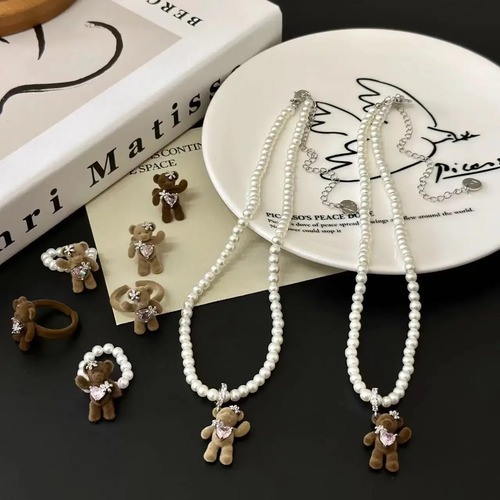Collar De Oso Con Forma De Llama, Oso Con Dibujos Animados Y