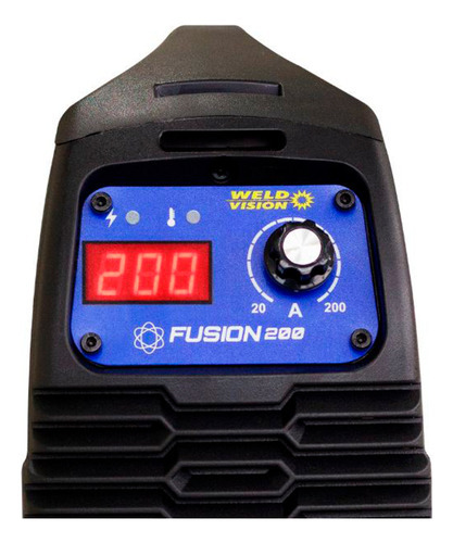Maquina De Solda Inversora Fusion 200a Bivolt Weldvision Cor Azul Frequência