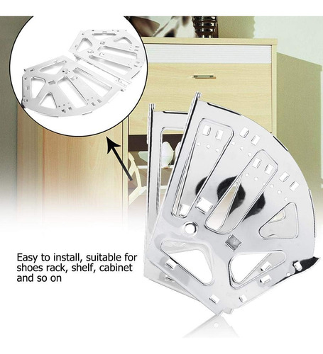 2 Piezas Bisagra De Muebles Zapatos De Acero Inoxidable Gabi