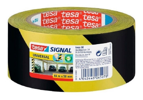 Imagen 6 de 6 de Cinta Demarcatoria Cebrada Tesa Signal - Rollo 50mmx66m.