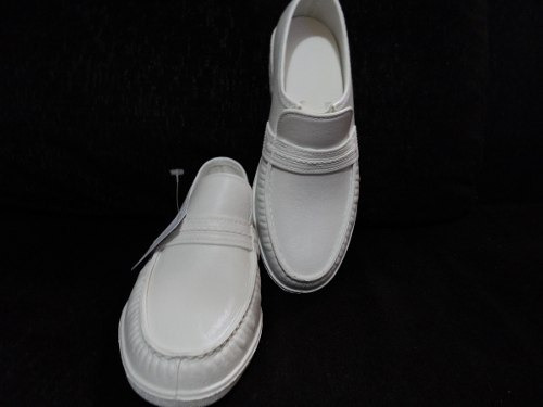 Sapato Mocassim Branco Pvc Medico Enfermagem  Impermeavel