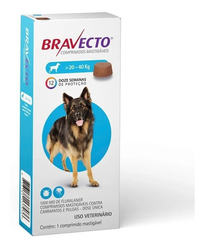Bravecto Cães 20kg E 40kg - Original