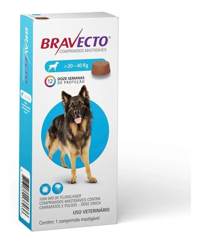 Imagem 1 de 3 de Bravecto Cães 20kg E 40kg - Original