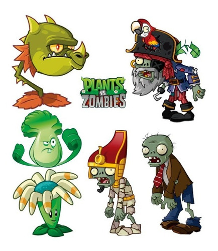 Vinilo Decorativo Plantas Vs Zombies 04. Calcomanía De Pared