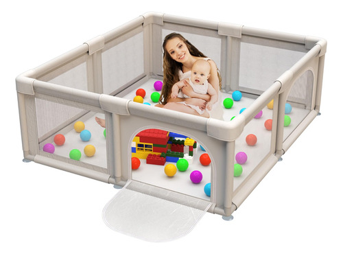 Yobest Corralito Para Bebes, Corralito Infantil Con Puertas,