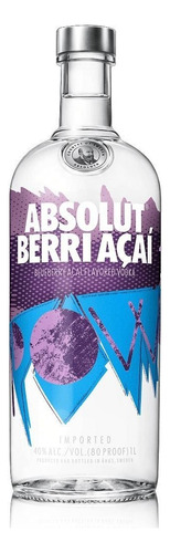Vodka Destilada Saborizada Absolut Berri Açaí Garrafa 1l