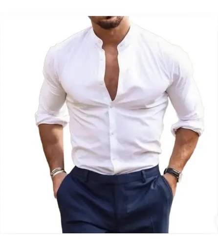 Camisas Sin Cuello Hombre | MercadoLibre 📦